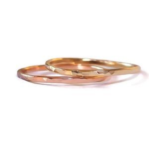 Set of 2 Textured Stackable Rings